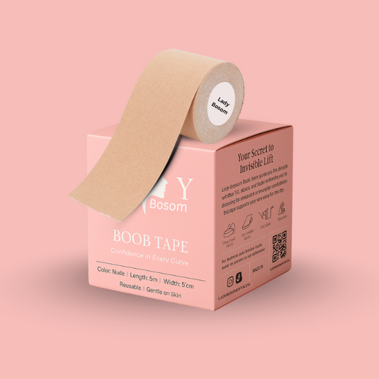 Boob Tape + Silicon Nipple Cover + Disposable Nipple Cover+ Adhesive Removal Spray