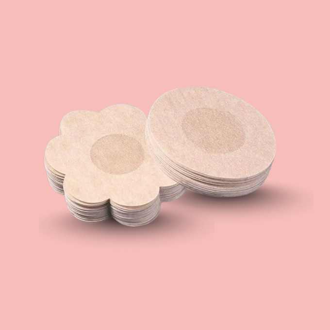 Boob Tape + Silicon Nipple Cover + Disposable Nipple Cover+ Adhesive Removal Spray