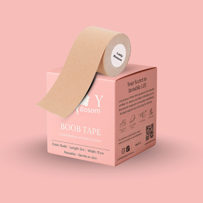 Boob Tape + Silicon Nipple Cover + Disposable Nipple Cover+ Adhesive Removal Spray