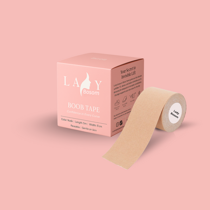 Boob Tape + Silicon Nipple Cover + Disposable Nipple Cover+ Adhesive Removal Spray