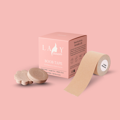 Boob Tape + Silicon Nipple Cover + Dispoasble Nipple Cover