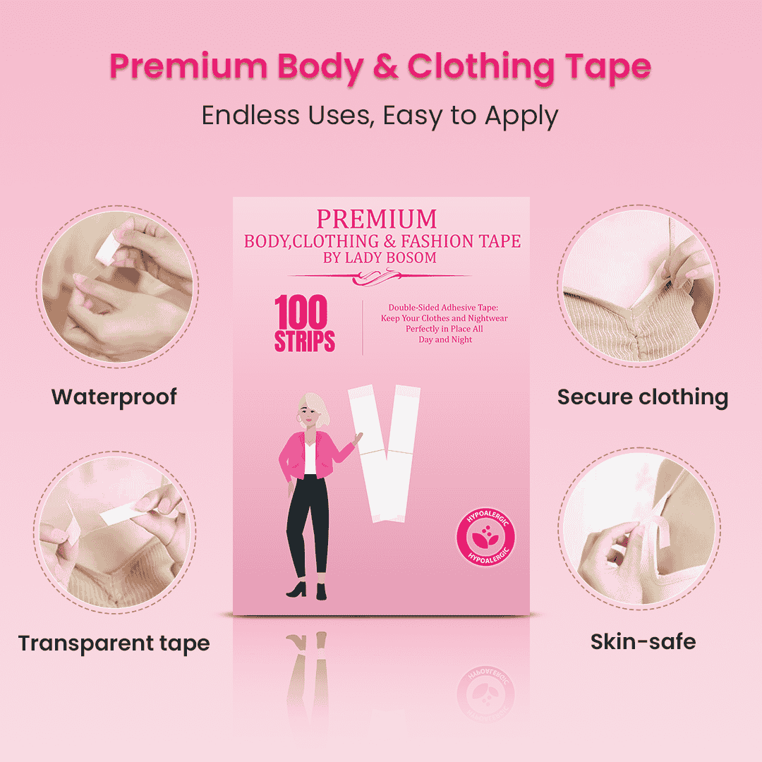 Double Sided Body Tape Strips – Strong, Skin-Friendly Fashion Tape for Clothing & Body